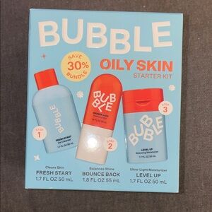 Bubble Oily Skin Starter Kit - Blue and Red